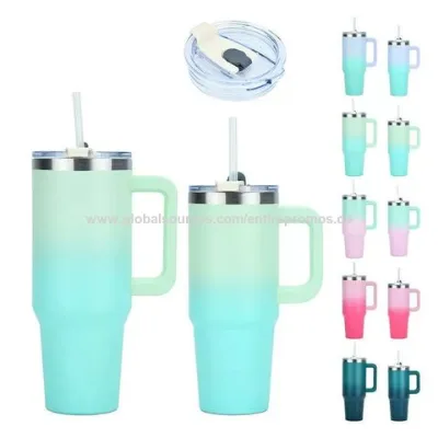 30oz 40oz Mug Insulated Tumbler with Handle andStraw Stainless Steel Water Cup Bottle