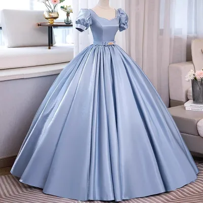 2025 Evening Colorful Tulle Solo Puffy Long Student Performance Vocal Music Examination Dresses