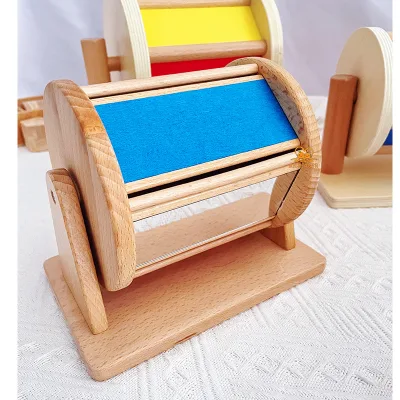Montessori Spinning Drum Colorful Rainbow Spin Wheel Baby Toys 0-3 Years Old 100% Child Safe Early Childhood Education Toys