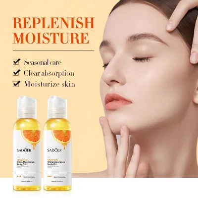 Organic Skincare SADOER Vitamin C Whitening Moisturizing Body Oil Repairing Brightening Moisturizing Body Oil for All Skin Types