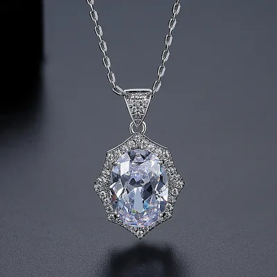 Fashion Niche Irregular Geometric Alloy Pendant Necklace with Link Chain for Women's Chokers Necklaces