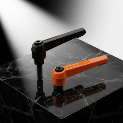 OEM Adjustable Clamping Lever Handle Custom Color Thread M4-M12 Zinc Aluminum For Machine Tool Fixture Jig
