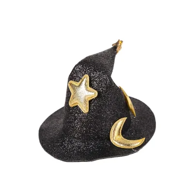 Linda Halloween Curved Hat Hairpin Show Party Topper Props Diy Witch Hat Small Pointed Hat Blank Hair Accessories Wholesale