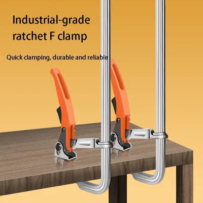 Ratchet F Clamp Heavy Industrial Grade Track Fixture Fully Steel Forged Guide Rail Fixed Clamp Woodworking Clamp Strong