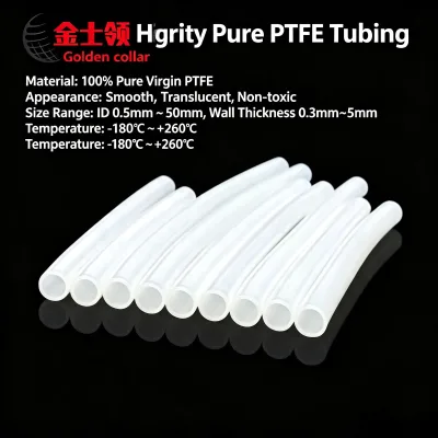 Pure PTFE Hose for Steam Hot Water Non-braided Flexible Hose Roll High Temperature Chemical Resistant Industrial Fluid Transfer