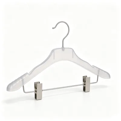 Plastic Suit Hanger Frosted Grip Non Slip Adjustable Metal Clips Swivel Hook Bulk Closet Wardrobe Retail Display Garment Hanger