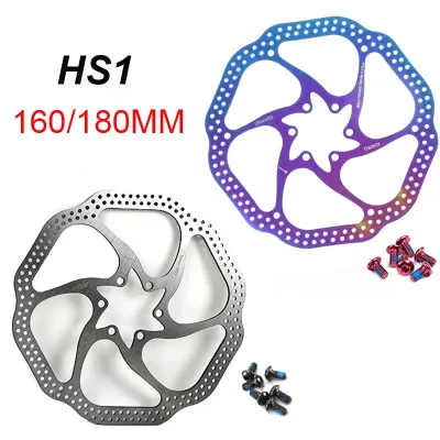 HS1 MTB Brak Disc Rotor 160 180 203mm Bicycle Rotor Steel Mountain Bike Brake Disc with Bolts BMX Folding AVID Cycling Parts