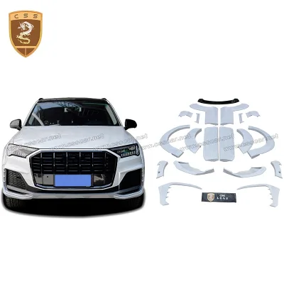 Front Bumper Lip AT Style Fenders Arch Wide Body Kit for Audi Q7 2020-2022 Year