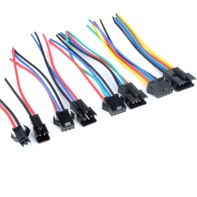 SM Male and Female JST XH Cable Harness Connector Terminal for Electronic Applications Customizable Length OEM Color