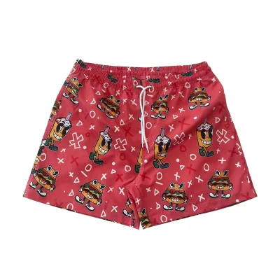 Athletic Men's Plus Size Beach Swim Trunks-Breathable Mesh Lining 100% Polyester Drawstring Closure for Swimming Surfing