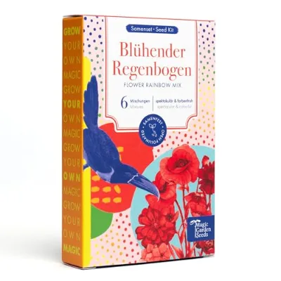 Bloeiende Regenboog-6 Zaadstabiele Plant Fiber Bloemenmixen Spectaculair & Kleurrijk Starterszaden Set/Flower for Garden