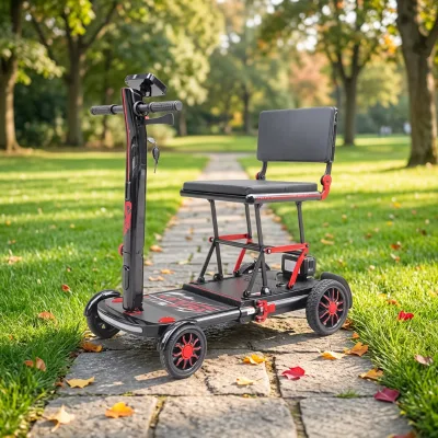 ISO Approved Carbon Fiber Mobility Scooter, 16.8KG Mini Folding Size for Elderly & Disable