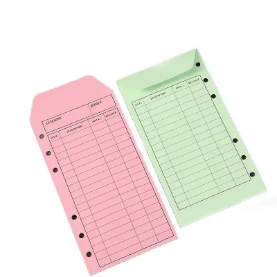 Custom Recycled Paper Envelope Business Envelope Cash Envelopes with Pre-Punched Holes for Budgeting