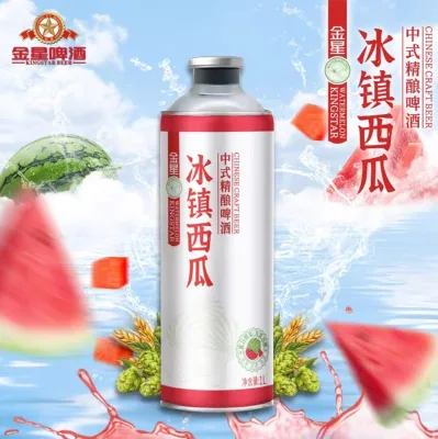 Kingstar Ice-Cooled Watermelon Flavor Craft Beer 3.3% ABV Low-Alcohol Aluminum Cans China's Popular New Product Ale