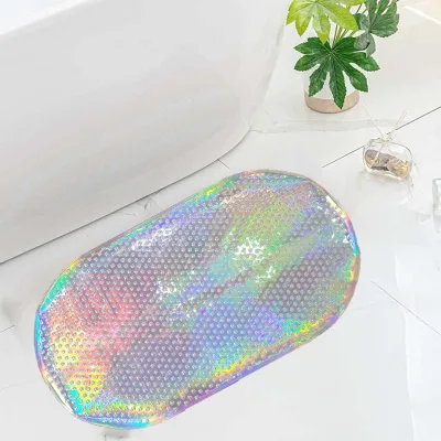 New Design 69*39cm Glitter Pvc Bath Mats Non-Slip Shower Floor Mat With Sucker Soft Massage Pad Multi-Color Bathtub Mat