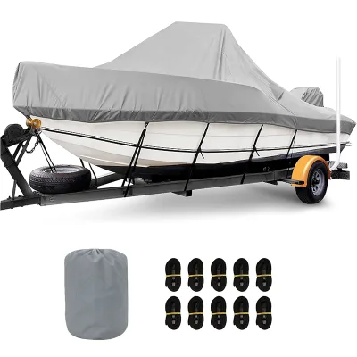 Waterproof Dustproof Boat Cover Uv Protect Heavy Duty 600D All Weather Protect Ripstop Boat Cover