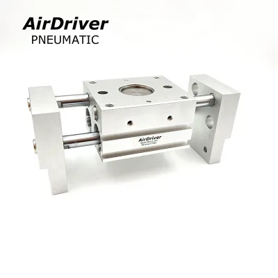 AirDriver MHL2 Series Wide Type Parallel Opening Air Gripper - Long Stroke Pneumatic Finger Cylinder for Robotic Automation