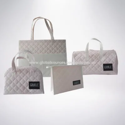Recycled reusable diamond style laminated non woven bag waterproof tote package bag