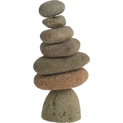Resin Stone Balancing Cairn for Garden Decoration