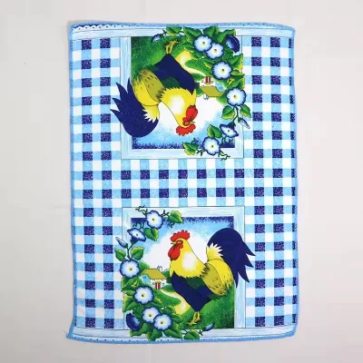 Custom Design Printed Microfiber Waffle Kitchen Towel Cotton Tableware Tea Towel Woven Techniques