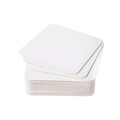 Drink coaster absorbent paper coaster for coffee cup bar round custom logo disposable tabletop protection wood surface table mat