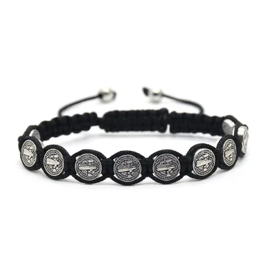 St.Benedict Cord Bracelets for Women Men Catholic Gifts Religious Jewelry