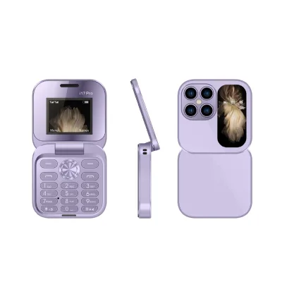 Hot Selling 2g Gsm Mini Flip Keypad Phone Stylish Creative Flip Phone Big Button Feature Foldable Mobile Phones