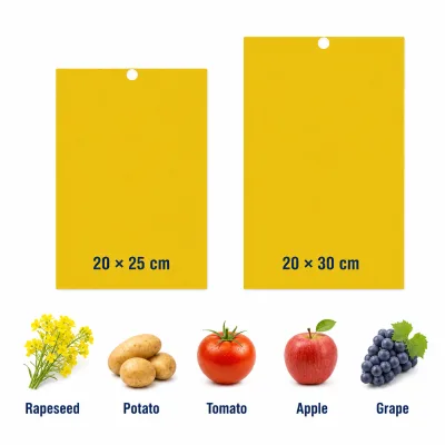 Yellow Sticky Trap 20x25cm 20x30cm Double-Sided Waterproof Insect Glue Board for Greenhouse Vegetable Garden Fly Control