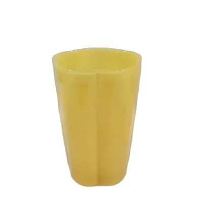 Factory Outlet Hand Blown Food Grade Jade Glass Cup Petal Shape Drinking Cup Gargle Cup for Coffee Juice