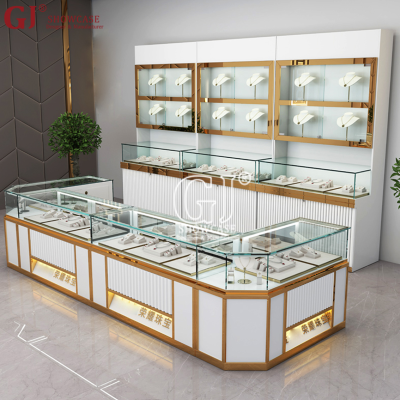 Luxury Decorative Design Display Cabinet Glass Display Showcase Showcases Glass Counter Display Showcase