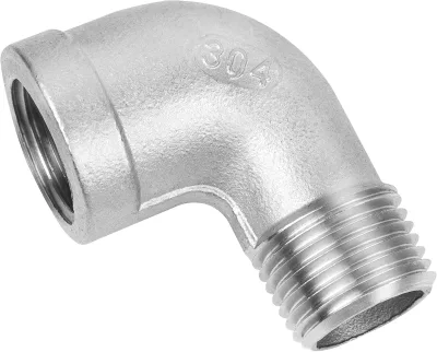 Stainless Steel 304 Cast Pipe Fitting  90 Degree Street Elbow 1" NPT Male X 1" NPT Female