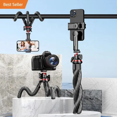 C02 Portable Mini Octopus Flexible Mobile Phone Smartphone Camera Ball Head Travel Selfie Tripod for Vlogs