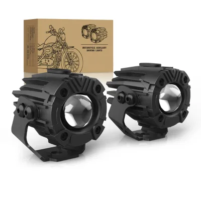 Motorcycle Auxiliary Driving Light White Yellow High Low Beam LED Spotlight for ADV Touring Bike