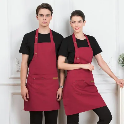Wholesale Custom Polyester Anti-fouling Modern Minimalist Waist Aprons for Home Kitchens Restaurants Service Work