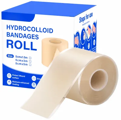 Customize Hydrocolloid Bandage Roll Options Waterproof Breathable Home First Aid for Cuts Abrasions for Heel Blister Prevention