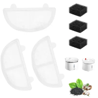 Pet Fountain Filters Replacement for Wireless Pumps Cat Water Fountain Dog Water Dispenser WF20/CF20
