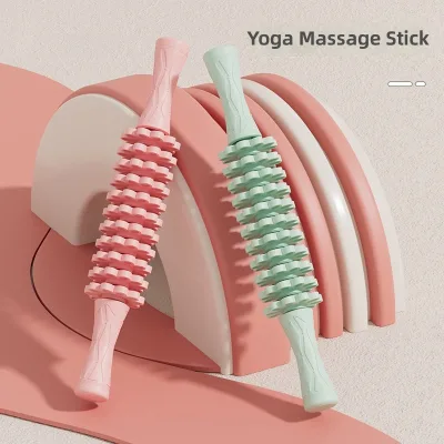 SanFan Petal-Shaped PP Stainless Steel 42cm Slimming Yoga Massage Stick Leg Muscle Relaxation Fitness Spinal Care Roller