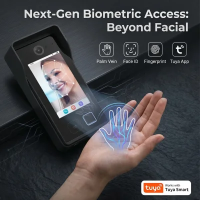 Hiwink Binocular Live Detection Face Recognition Doorbell Capacitive Doorbell Camera Touch Screen for High Residence Security