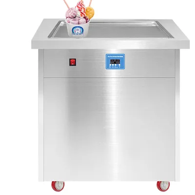 Maquinas De Helados Frito Thai Tailandes Rolled Instant Fried Ice Cream Roll Maker Machine Fresh Mini Fry Ice Cream Roll Machine