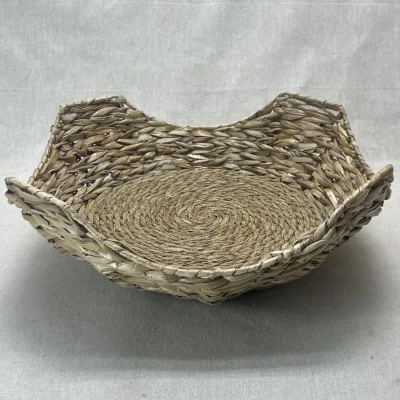 Caoxian Huashen New Arrival Water Hyacinth Pet Cat Easter Storage Basket Modern Cat Basket