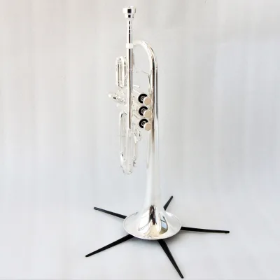 Music Trumpet Silver Plated Stainless Steel Brass Body Yellow Brass Sliver Plated Focustyle FTR-700S 11.8mm
