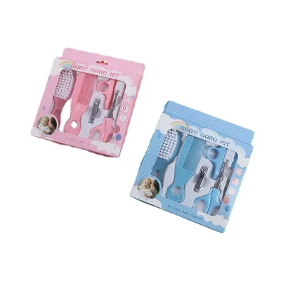 Baby Accessories Products Baby Care Packaging Bag with Bath Thermometer Nail Trimmer Baby Brush Set