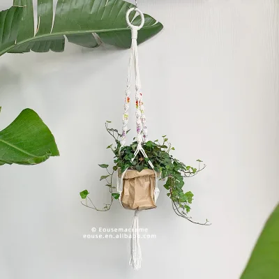 90cm Macrame Plant Hangers Indoor Hanger Holder Hanging Planter Hang Pot Baskets Boho Living Room Handmade Wholesale EH2504065
