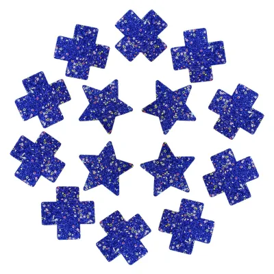 Intimates Accessories Blue Magic Glitter Disposable Adult Sexy Nipple Cover Stickers Cotton Adhesive Feature Gender Girls