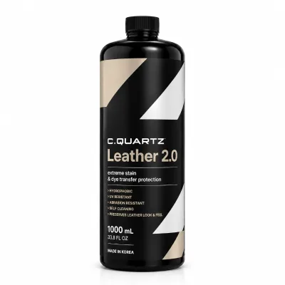 CQUARTZ LEATHER 2.0 Professional Leather Ceramic Coating 1000ml for Car Interior Seats Stain Resistant Hydrophobic Self Cleaning