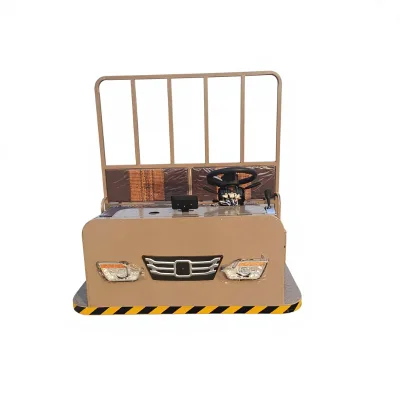 Outdoor Farm Use Electric Four-Wheel Flatbed Cart Long Lasting Battery Electric Transport Trolley With Protective Fence