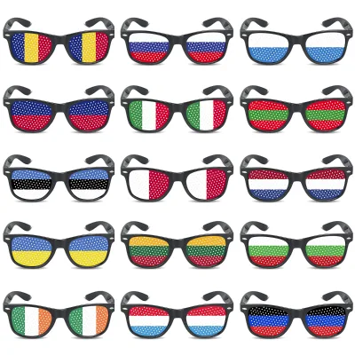 Sports Party Decor National Flag Sunglasses World Football Basketball Baseball Game Fans Gift Festival Eyewear Customized LOGO