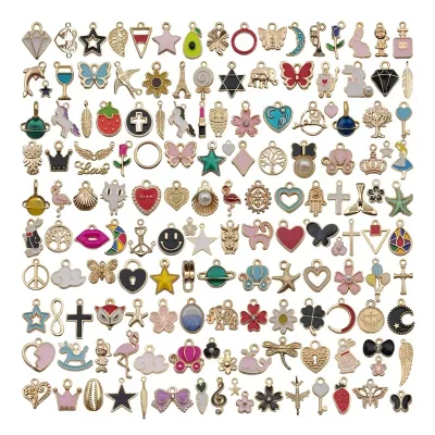 100pcs DIY Lovable Jewelry Charm Fruit Grape apple Peach Cherry Charm Pendant Hoop Earrings Charms for Jewelry Making Cherry