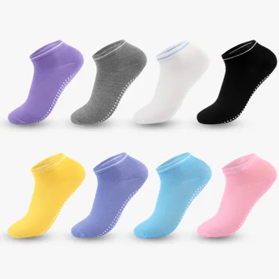 Women's Non-Slip Silicone Yoga & Dance Sports Socks Crew High Knitted Customizable Logo Printing Factory Wholesale