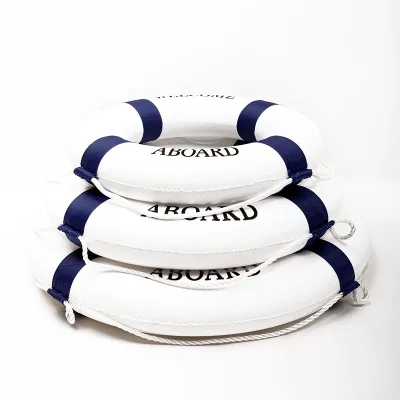 Mediterranean Decorative Life Buoy Professional Solid Foam Ring Thickening Suitable for Adults and Children